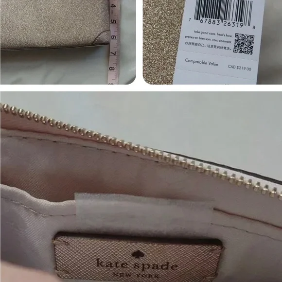 Kate Spade light pink glitter crossbody bag NWT  Kate Spade crossbody k4624 - Picture 5 of 6
